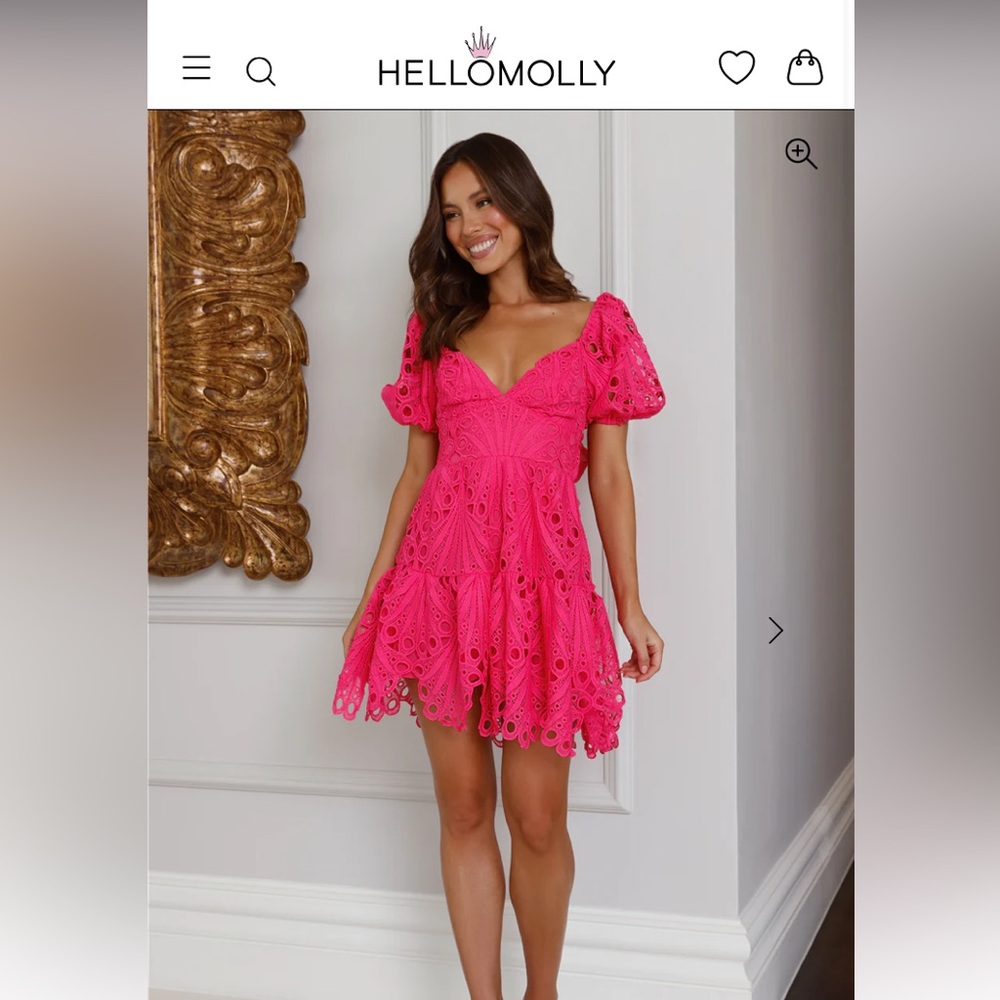 Hello Molly Pink Lace Dress